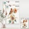 Designart - Farmhouse Bird on Flower Branch - Traditional Premium Canvas Wall Art
